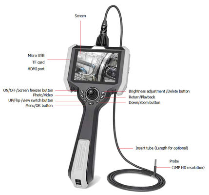 Handheld Draagbare Industriële Endoscopie Inspectie Camera VH510-60-2500