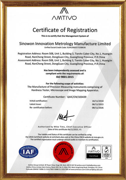 China Hoyamo and Sinowon Inc certificaten