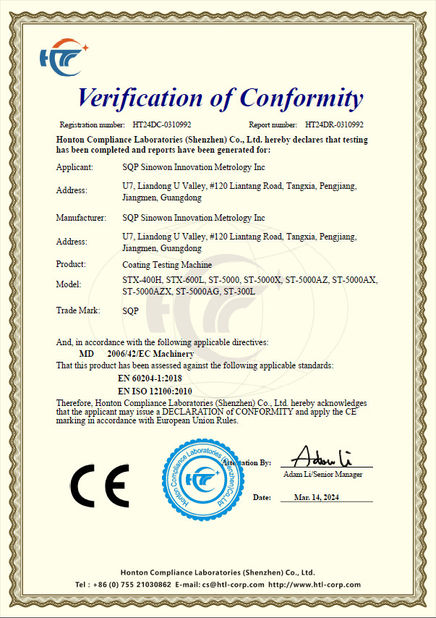 China Hoyamo and Sinowon Inc certificaten